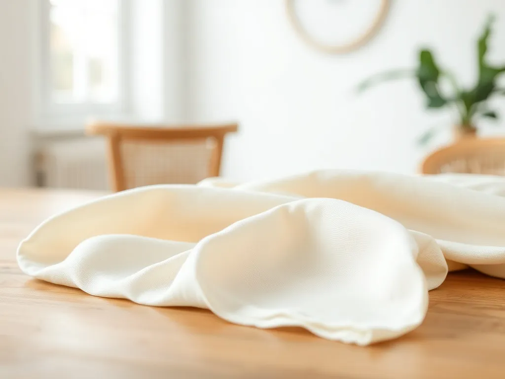 Delikatnie złożona tkanina z modalu w pastelowych kolorach, ukazująca gładkość, miękkość i naturalny, swobodny układ włókien